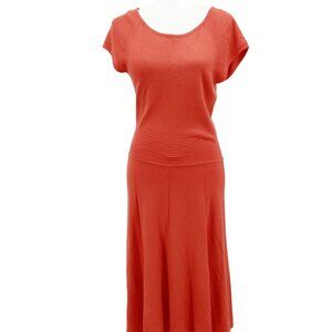 Eliza J Knit‎ Sweater Dress Women 6 Orange Classic Career Office Twee Bright